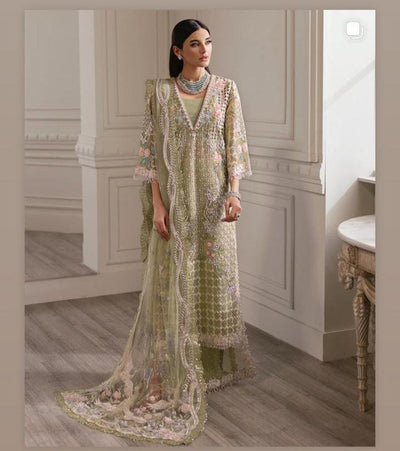 MAURA- HAND EMBROIDERED WEEDING DRESS (DUPPATA, TROUSER)